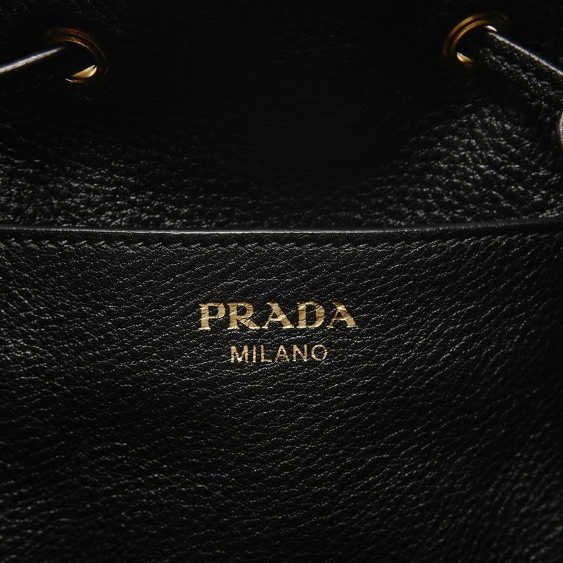 Prada Backpack 2-Way Leather Drawstring
