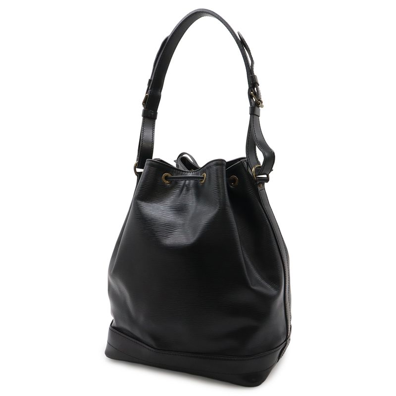 Louis Vuitton Epi Noe Shoulder Bag Drawstring Noir Black Gold