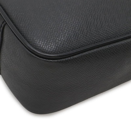 Louis Vuitton Taiga Clutch Handbag Leather Ardoise Black