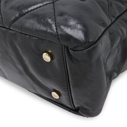 Chanel CC Logo Portobello Quilted Tote 2-Way Shoulder Bag Chain Leather Tweed