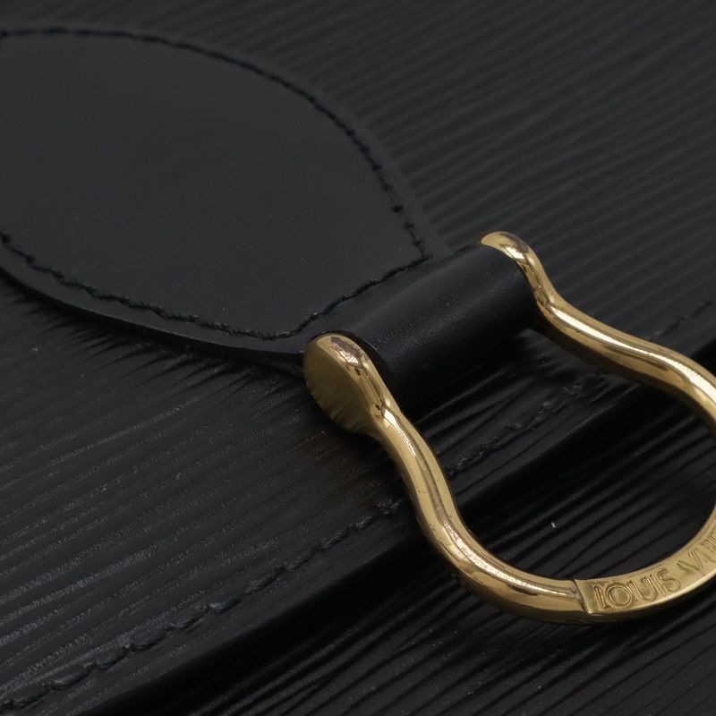 Louis Vuitton Epi Saint Cloud Shoulder Bag Pochette Crossbody Leather Noir