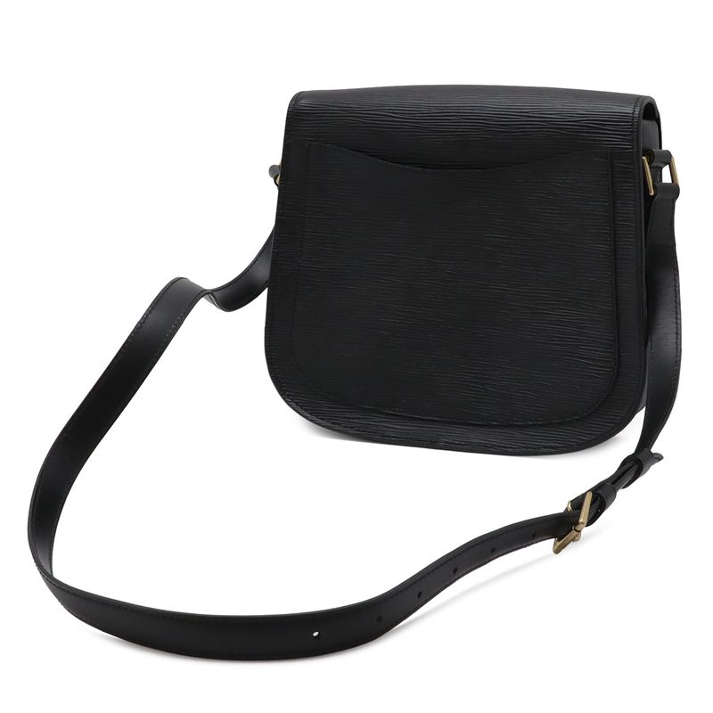 Louis Vuitton Epi Saint Cloud Shoulder Bag Pochette Crossbody Leather Noir