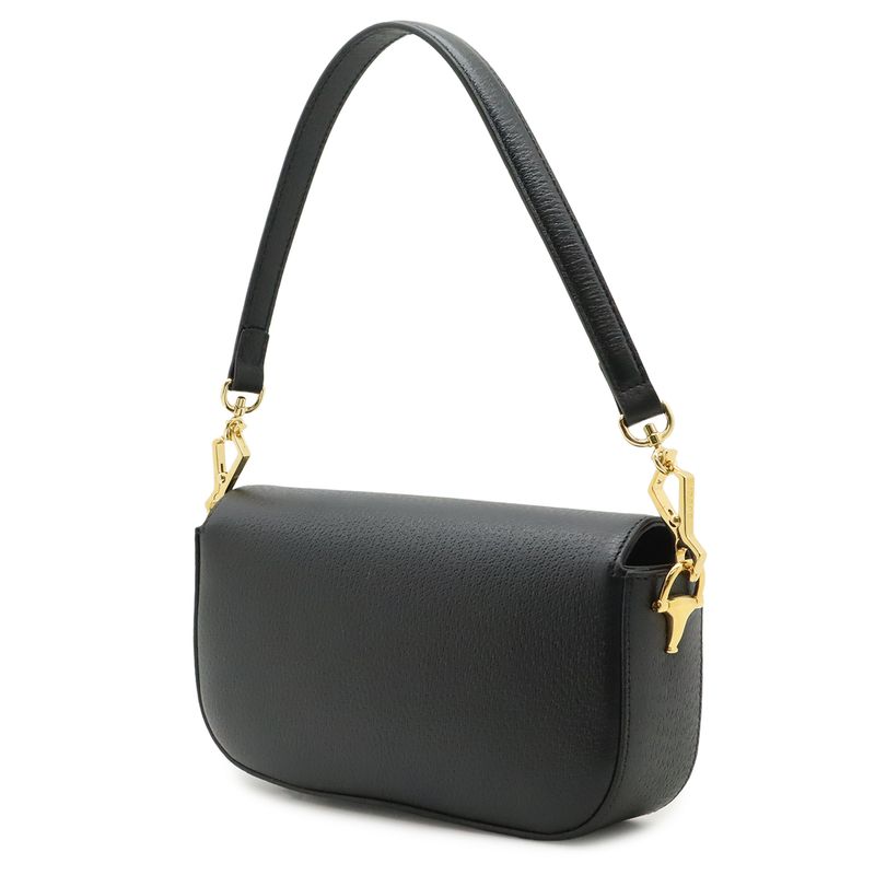 Gucci Adidas Collaboration Horsebit Shoulder Bag 2-Way Clutch Leather Black