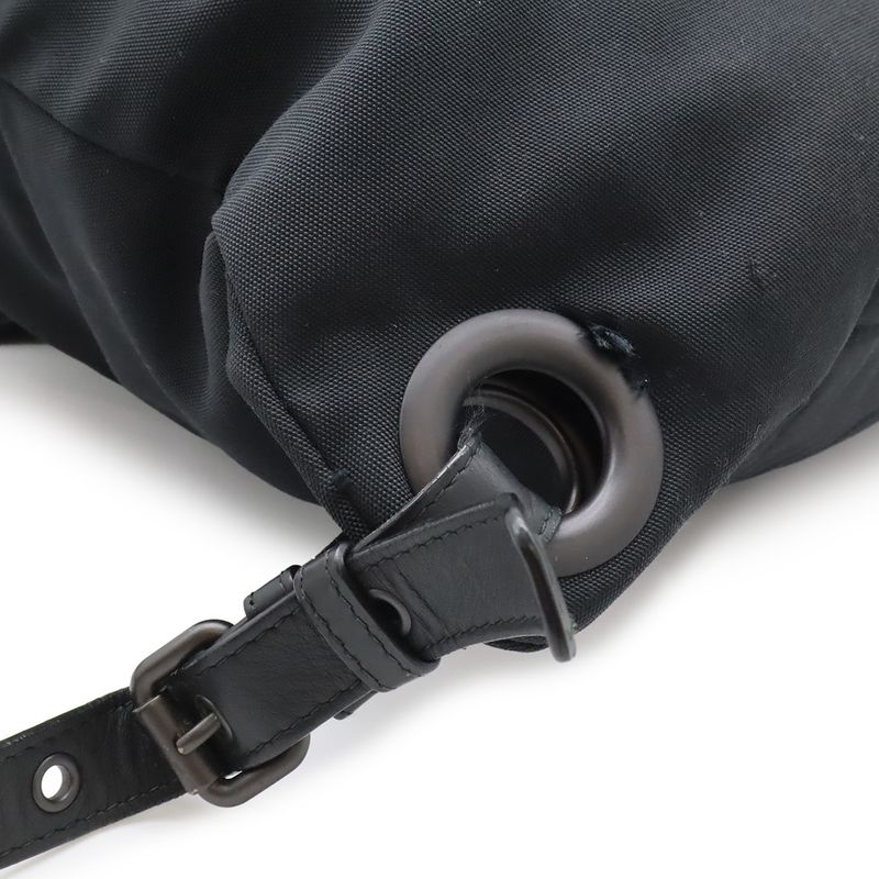 Bottega Veneta Intrecciato Backpack Nylon Leather Black