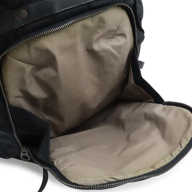 Bottega Veneta Intrecciato Backpack Nylon Leather Black