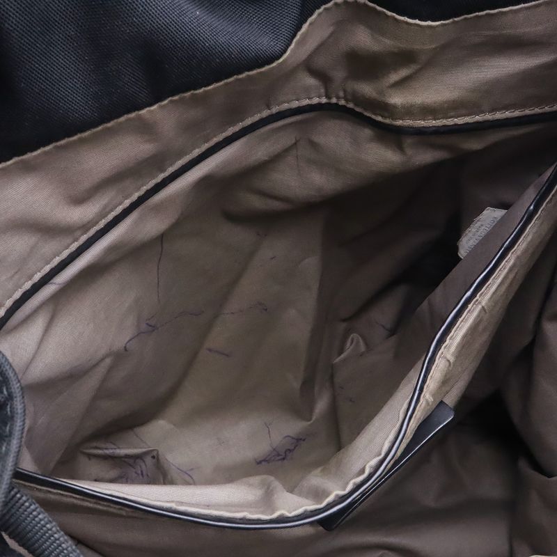 Bottega Veneta Intrecciato Backpack Nylon Leather Black