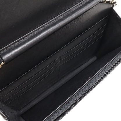 Chanel Quilted CC Logo Chain Wallet Shoulder Bag Pochette Lambskin Leather