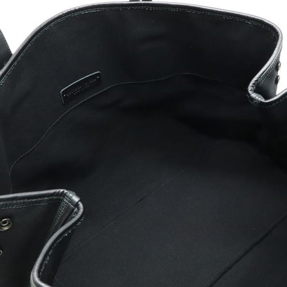 Bottega Veneta Vernis Che Tote Large Canvas Leather Black