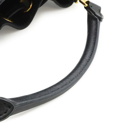 Saint Laurent Paris YSL Yves Emmanuel Bucket Bag 2-Way Shoulder Leather Black