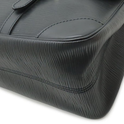 Louis Vuitton Epi Segur MM Shoulder Bag Leather Noir Black Silver