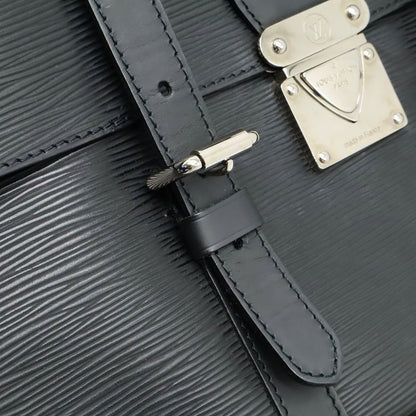 Louis Vuitton Epi Segur MM Shoulder Bag Leather Noir Black Silver