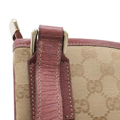 Gucci GG Canvas Sherry Line Shoulder Bag Crossbody Butterfly Charm Leather