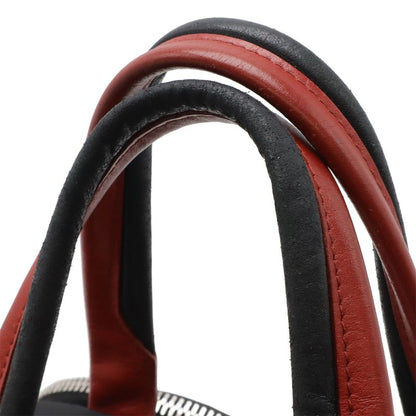 Prada Triangle Logo Mini Boston 2-Way Shoulder Bag Nylon Nero Black Red