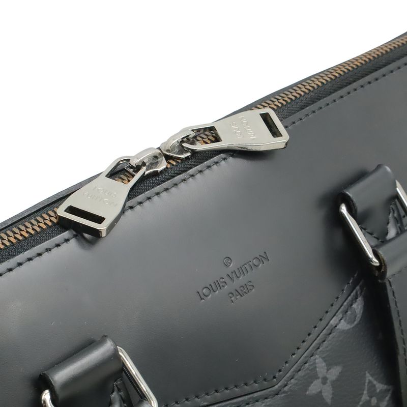 Louis Vuitton Monogram Eclipse Briefcase Explorer Business Document Purse 2-Way