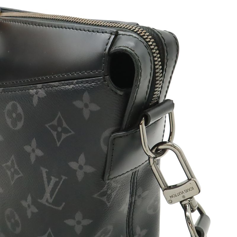 Louis Vuitton Monogram Eclipse Briefcase Explorer Business Document Purse 2-Way