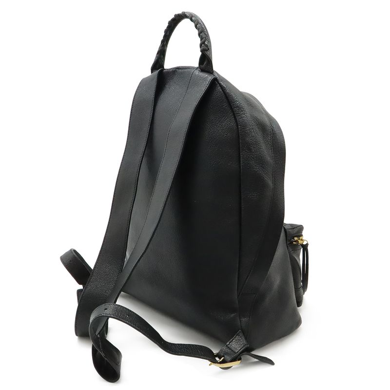 Balenciaga City Backpack Leather Black Gold Mirror
