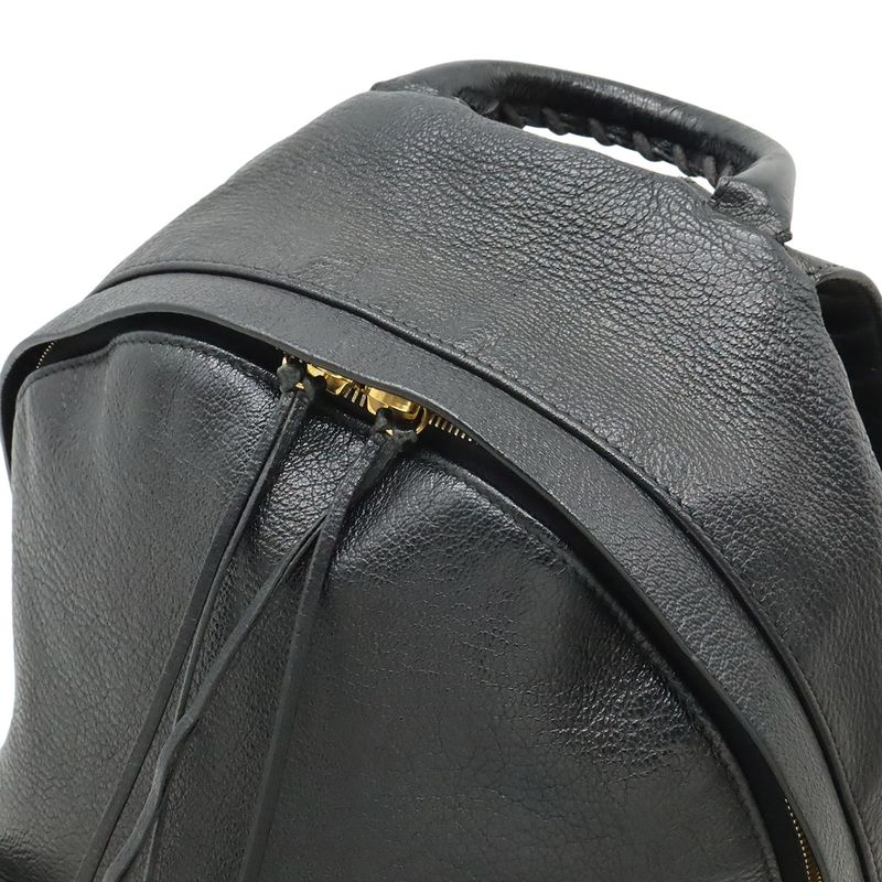 Balenciaga City Backpack Leather Black Gold Mirror