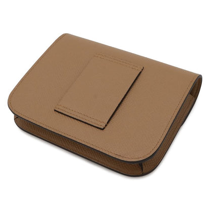 Hermes Constance Slim Bifold Wallet Veau Epsom Chai Beige Brown Coin Case