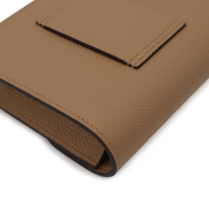 Hermes Constance Slim Bifold Wallet Veau Epsom Chai Beige Brown Coin Case