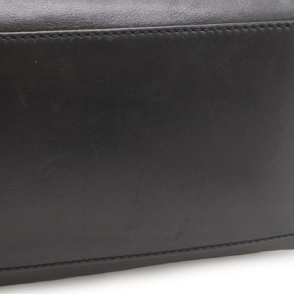 Chanel CC Logo Tassel Fringe Shoulder Bag Semi Leather Black