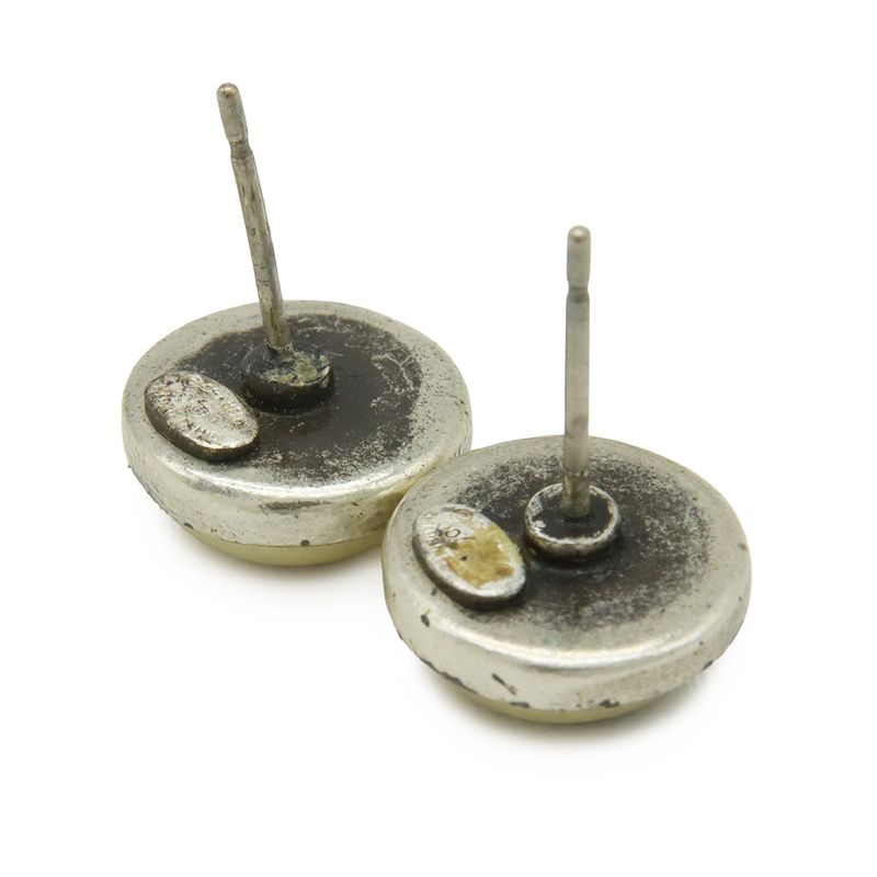 Chanel CC Logo Earrings Round