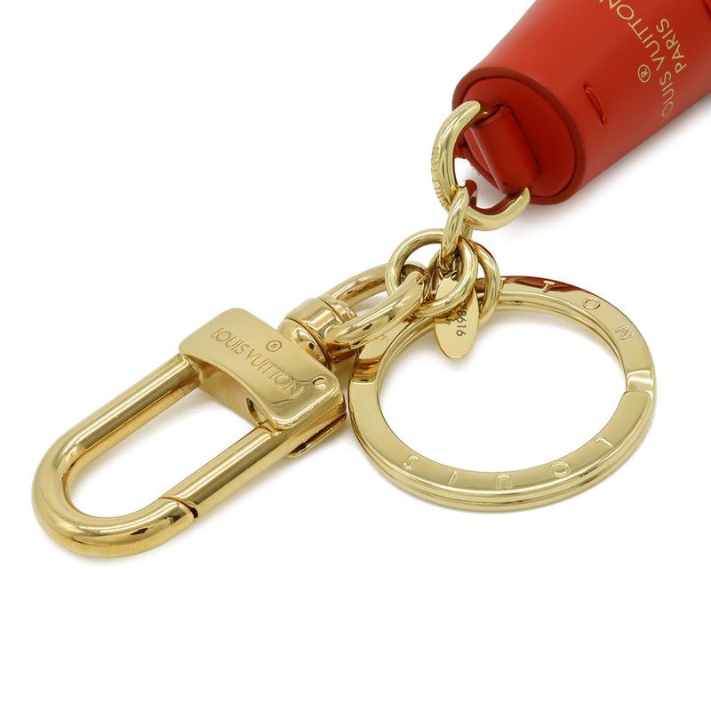 Louis Vuitton Monogram Key Holder Tassel Fringe Bag Charm Rouge Red