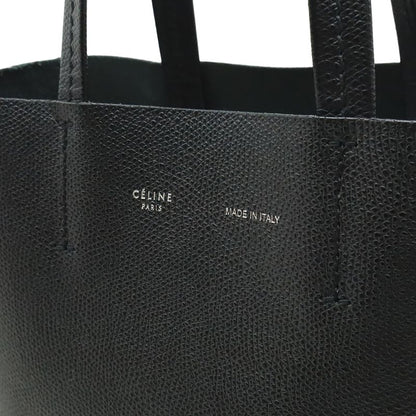 Celine Vertical Cabas Small Tote 2-Way Shoulder Bag Crossbody Leather Black