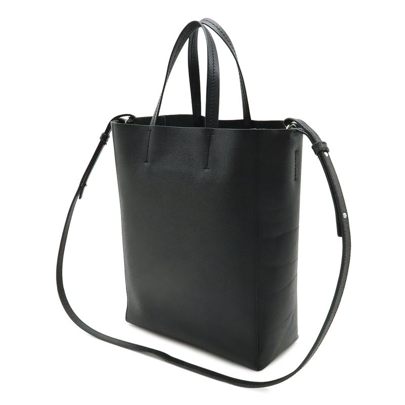 Celine Vertical Cabas Small Tote 2-Way Shoulder Bag Crossbody Leather Black