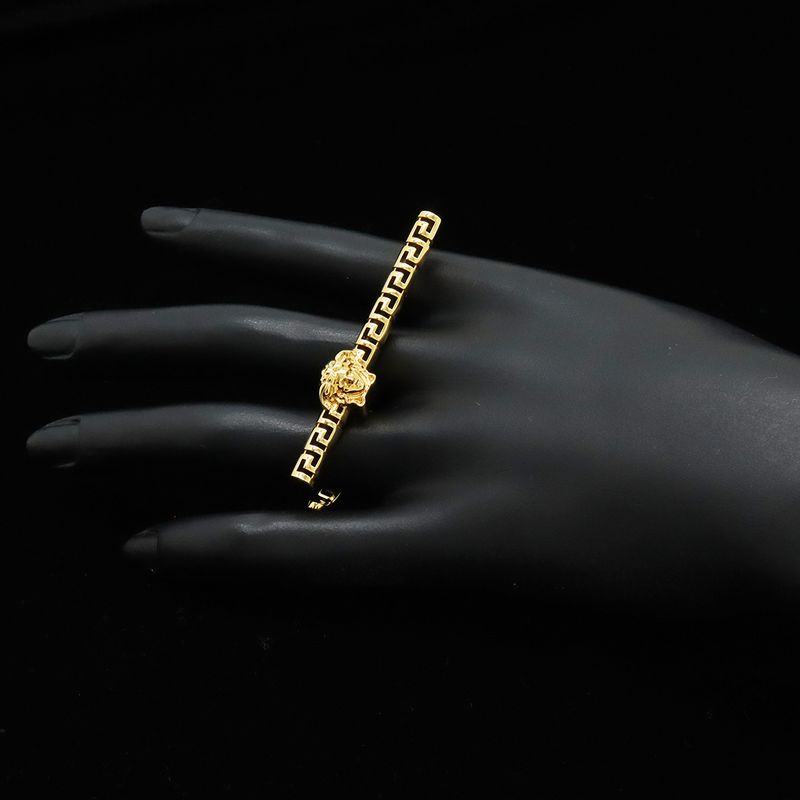 Versace Medusa Greca Double Ring Gold Plated