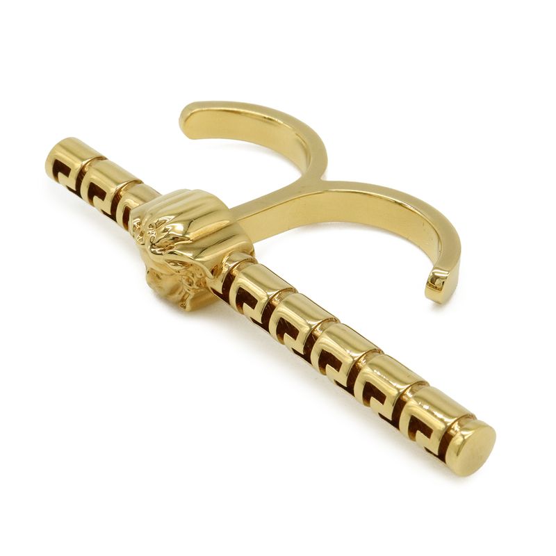 Versace Medusa Greca Double Ring Gold Plated