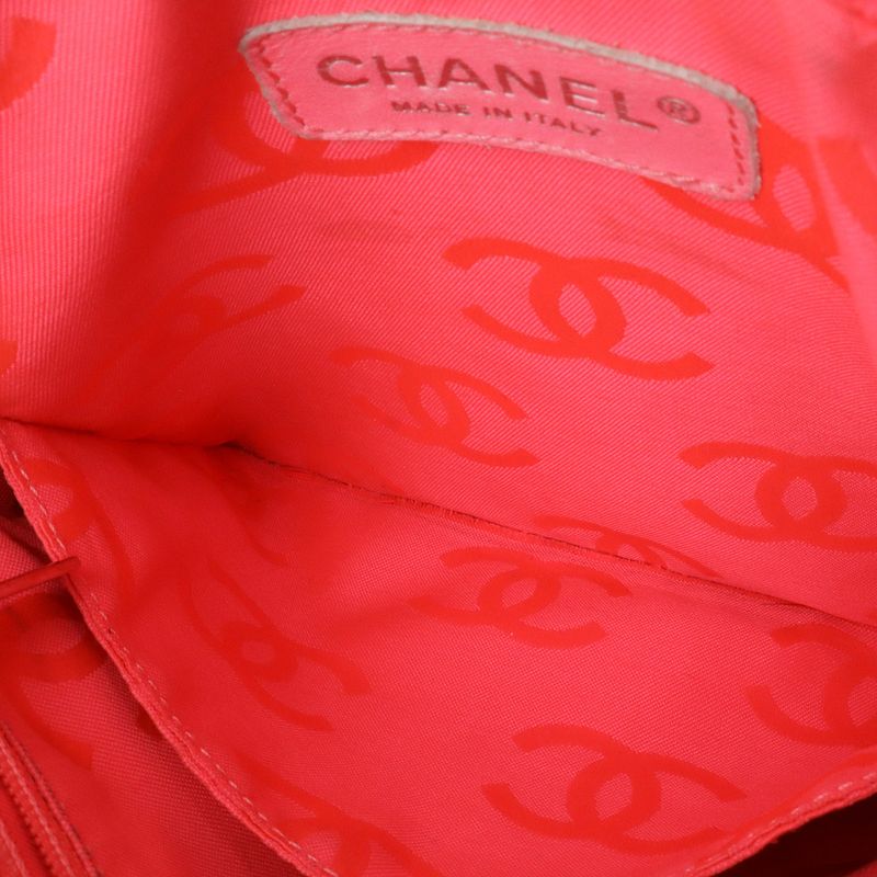 Chanel Cambon Line CC Logo Pochette Shoulder Bag Crossbody Soft Calf Black White