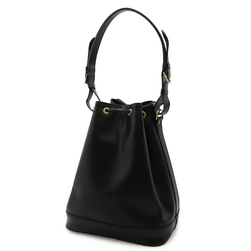 Louis Vuitton Epi Noe Shoulder Bag Drawstring Noir Black Gold