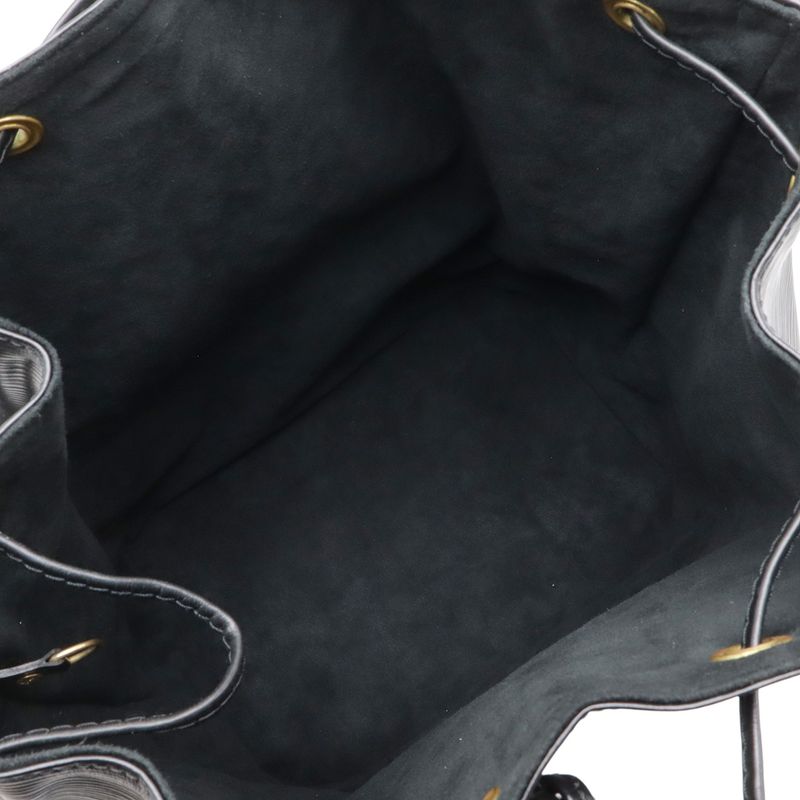 Louis Vuitton Epi Noe Shoulder Bag Drawstring Noir Black Gold