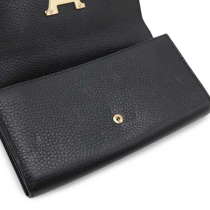 Louis Vuitton Portefeuille Capucines Bifold Wallet Taurillon Leather Noir Black