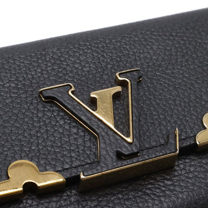 Louis Vuitton Portefeuille Capucines Bifold Wallet Taurillon Leather Noir Black