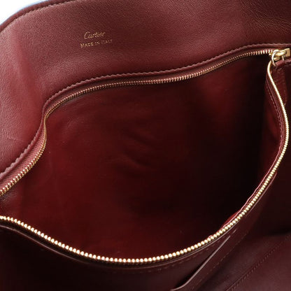 Cartier Must Line Must de Cartier Tote Shoulder Bag Leather Blue with Mirror