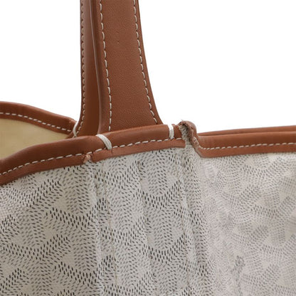 Goyard Bella la Tote Shoulder Bag Reversible Leather White Brown
