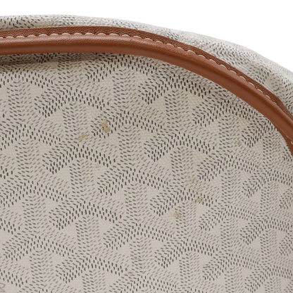 Goyard Bella la Tote Shoulder Bag Reversible Leather White Brown