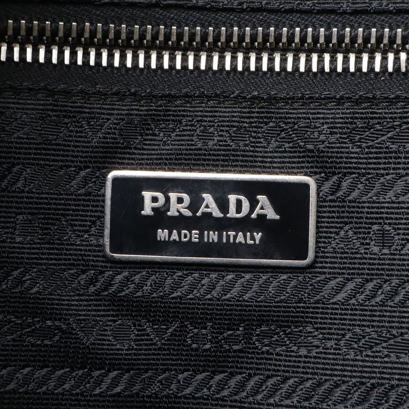 Prada Flower Floral Pattern Rose Tote 2-Way Shoulder Bag Nylon Nero Black Blue