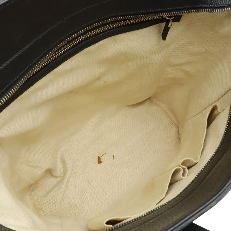 Gucci Swing Tote Shoulder Bag Leather Black