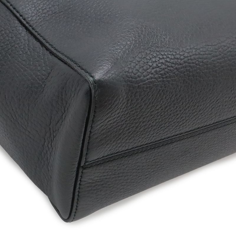 Gucci Swing Tote Shoulder Bag Leather Black