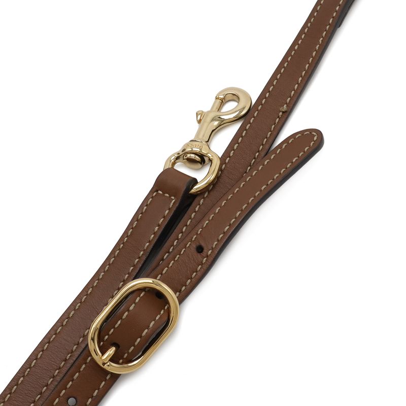 Gucci GG Supreme Mini Bag 2-Way Crossbody Leather Beige Brown Gold