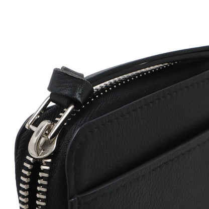 Louis Vuitton Zippy Lockme Logo Zip Around Wallet Calf Leather Noir Black Silver