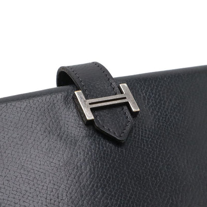 Hermes Bearn Classic Bifold Wallet Veau Epsom Black Silver