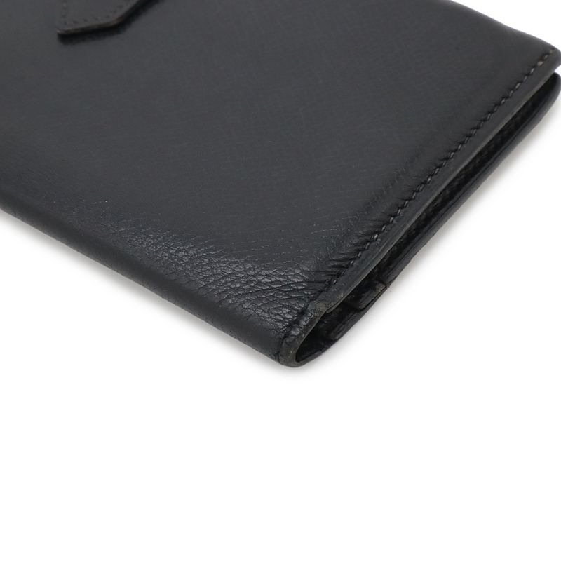 Hermes Bearn Classic Bifold Wallet Veau Epsom Black Silver