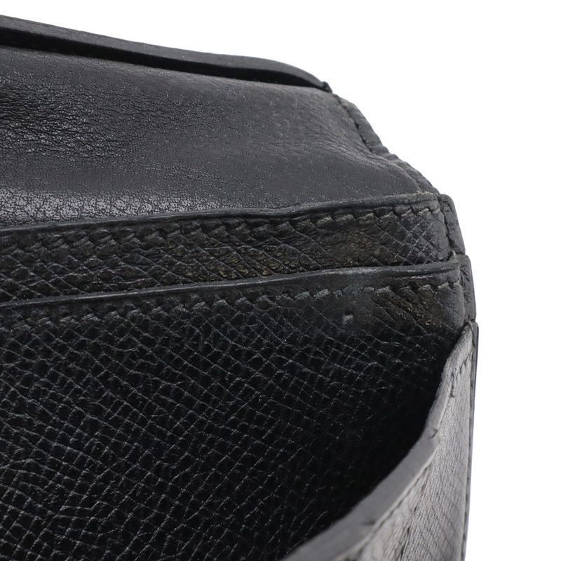 Hermes Bearn Classic Bifold Wallet Veau Epsom Black Silver