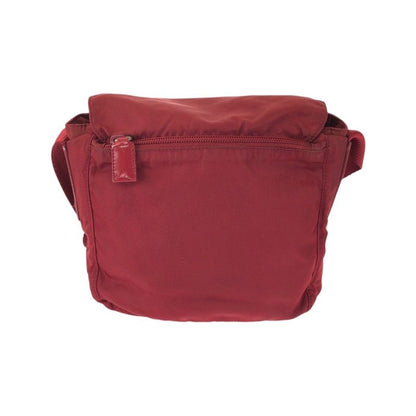 Prada Tessuto Red Silver Nylon Shoulder Bag Pochette