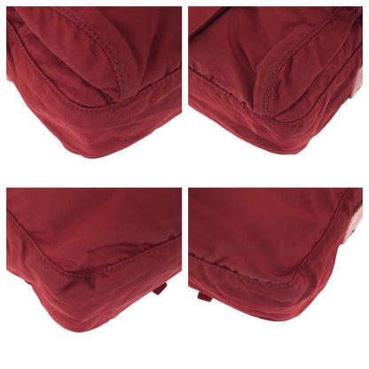 Prada Tessuto Red Silver Nylon Shoulder Bag Pochette