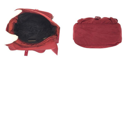 Prada Tessuto Red Silver Nylon Shoulder Bag Pochette