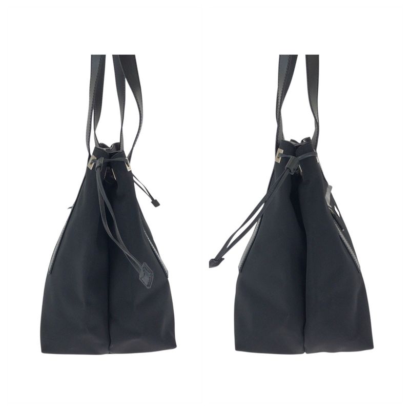 Gucci Black Silver Nylon Leather 019 Tote Shoulder Bag